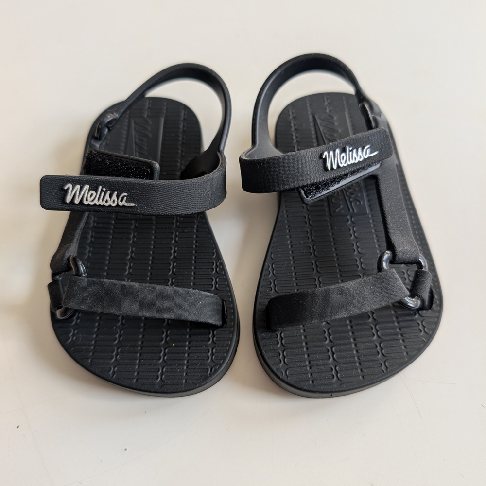 Mini Melissa Toddler Black Sandals